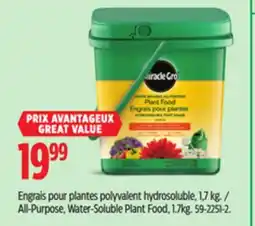 Canadian Tire Miracle-Gro All-Purpose, Water-Soluble Plant Food, 1.7kg offer