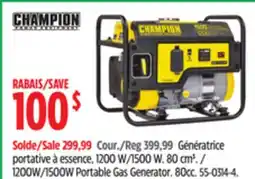 Canadian Tire Champion Power Equipment 1200W/1500W Portable Gas Generator offer