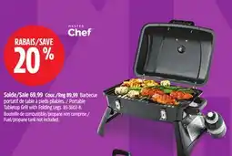 Canadian Tire MASTER Chef Portable Tabletop Grill with Folding Legs offer