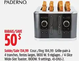 Canadian Tire 4-Slice Wide-Slot Toaster, 1800W offer