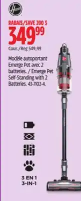 Canadian Tire Hoover Emerge Pet Self-Standing with 2 Batteries offer