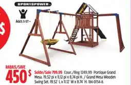 Canadian Tire Sportspower Grand Mesa Wooden Swing Set offer