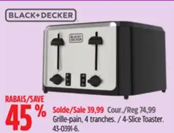 Canadian Tire Black & Decker 4-Slice Toaster offer