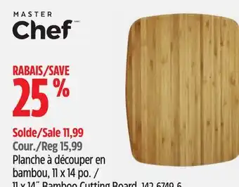 Canadian Tire 11 x 14˝ Bamboo Cutting Board offer