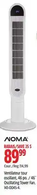 Canadian Tire NOMA 46˝ Oscillating Tower Fan offer