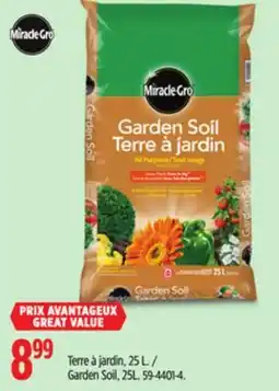 Canadian Tire Miracle-Gro Garden Soil, 25L offer