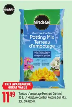 Canadian Tire Miracle-Gro Moisture-Control Potting Soil Mix, 25L offer