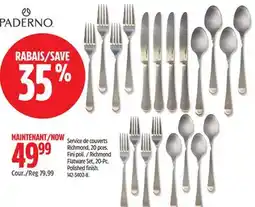 Canadian Tire Paderno Richmond Flatware Set, 20-Pc offer
