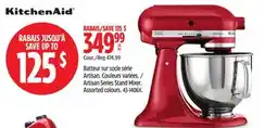 Canadian Tire KitchenAid Artisan Series Stand Mixer. Assorted colours offer