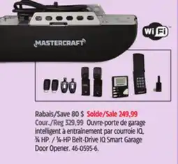 Canadian Tire Mastercraft 3⁄4-HP Belt-Drive IQ Smart Garage Door Opener offer