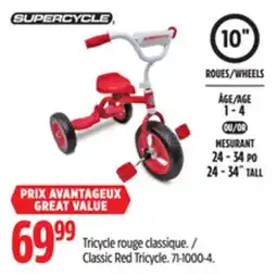 Canadian Tire Supercycle Classic Red Tricycle offer