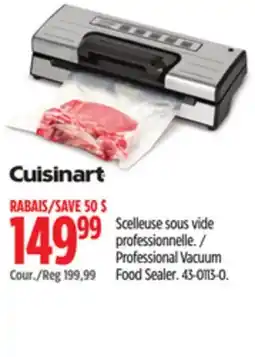 Canadian Tire Cuisinart Professional Vacuum Food Sealer offer
