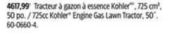 Canadian Tire Cub Cadet 725cc Kohler Engine Gas Lawn Tractor, 50˝ offer