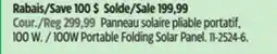 Canadian Tire Noma 100W Portable Folding Solar Panel offer