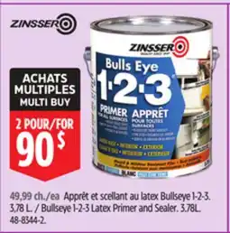 Canadian Tire Zinsser Bullseye 1-2-3 Latex Primer and Sealer offer