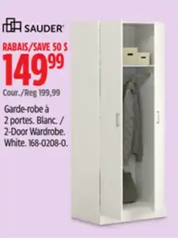 Canadian Tire Sauder 2-Door Wardrobe. White offer