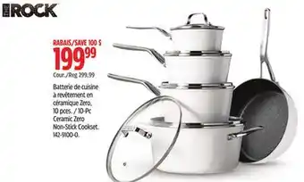 Canadian Tire The Rock 10-Pc Ceramic Zero Non-Stick Cookset offer