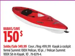 Canadian Tire Pelican Summit 100X Sit-In Kayak, 10´ offer