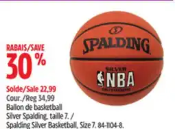 Canadian Tire Spalding Silver Basketball offer