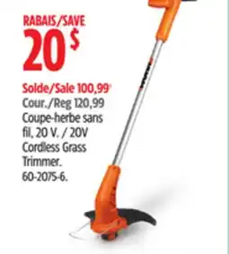 Canadian Tire WORX Cordless Grass Trimmer offer