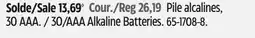 Canadian Tire NOMA 30/AAA Alkaline Batteries offer
