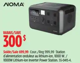 Canadian Tire Noma 1000W Lithium-Ion Inverter Power Station offer