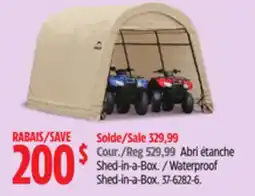 Canadian Tire Shelter Logic Waterproof Shed-in-a-Box offer