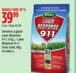 Canadian Tire Scotts Lawn Response 9-1-1 Grass Seed, 8kg offer