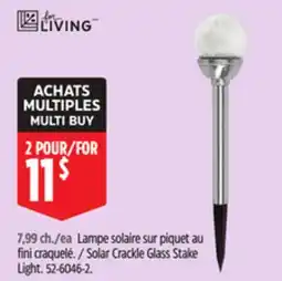 Canadian Tire For Living Solar Crackle Glass Stake Light offer