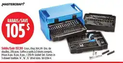 Canadian Tire Mastercraft 70-Pc Socket Set. Comes in 3-drawer toolbox offer