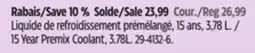 Canadian Tire Prestone 15 Year Premix Coolant, 3.78L offer