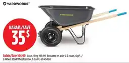 Canadian Tire Yardworks 2-Wheel Steel Wheelbarrow, 6 Cu-Ft offer