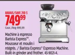 Canadian Tire Breville Barista Express Espresso Machine offer