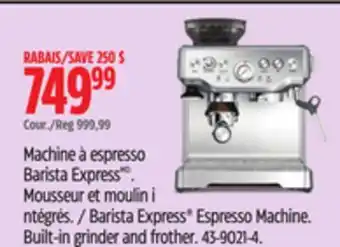 Canadian Tire Breville Barista Express Espresso Machine offer