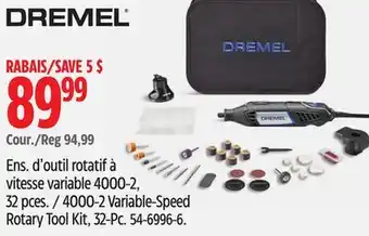 Canadian Tire DREMEL 4000-2 Variable-Speed Rotary Tool Kit, 32-Pc offer