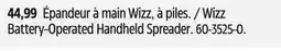 Canadian Tire Wizz Battery-Operated Handheld Spreader offer