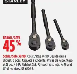 Canadian Tire STANLEY 3-Pc Ratchet Set offer