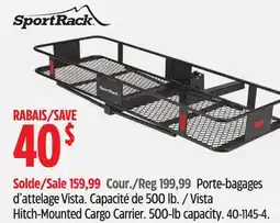 Canadian Tire SPORTRACK Vista Hitch-Mounted Cargo Carrier offer