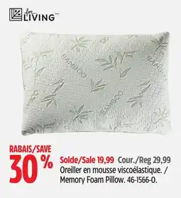Canadian Tire For Living Memory Foam Pillow offer