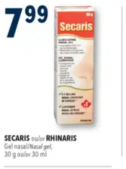 Familiprix SECARIS or RHINARIS Nasal gel, 30 g or 30 ml offer