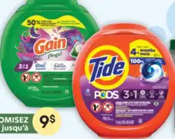 Brunet TIDE, GAIN Détergents à lessive sélectionnés offer