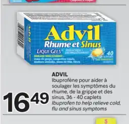 Brunet ADVIL Ibuprofène pour aider à soulager les symptômes du rhume, de la grippe et des sinus offer