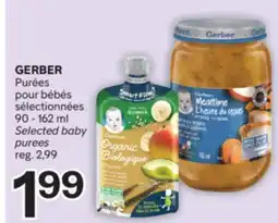 Brunet GERBER Purées pour bébés sélectionnées offer