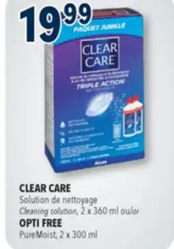 Familiprix CLEAR CARE, Cleaning solution, 2 x 360 ml or OPTI FREE, PureMoist, 2 x 300 ml offer