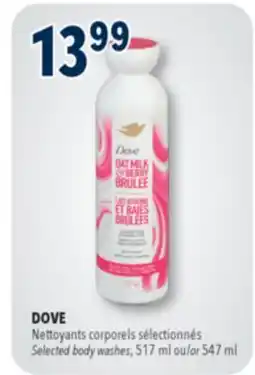 Familiprix DOVE, Selected body washes, 517 ml or 547 ml offer