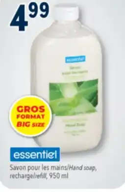 Familiprix ESSENTIEL, Hand soap, recharge/refill offer