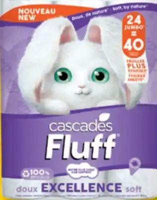 Familiprix Cascades Fluff Excellence soft bathroom tissue rolls - Jumbo 24un offer
