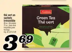 Marché Richelieu THÉ VERT EN SACHETS IRRÉSISTIBLE | IRRÉSISTIBLE GREEN TEA BAGS offer