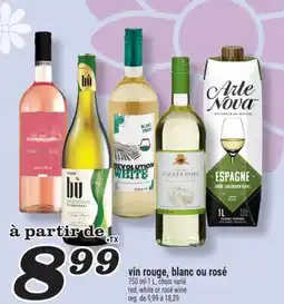 Marché Richelieu VIN ROUGE, BLANC OU ROSÉ | RED, WHITE OR ROSÉ WINE offer