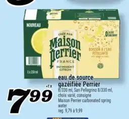 Marché Richelieu EAU DE SOURCE GAZÉIFIÉE PERRIER | MAISON PERRIER CARBONATED SPRING WATER offer